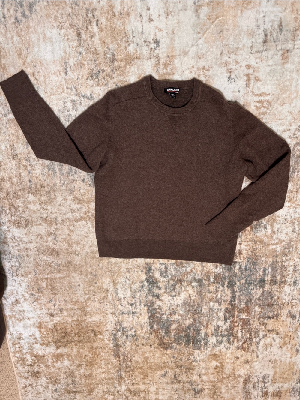 Kirkland Signature Men's Extra Fine Merino Wool blend crewneck Granolachic